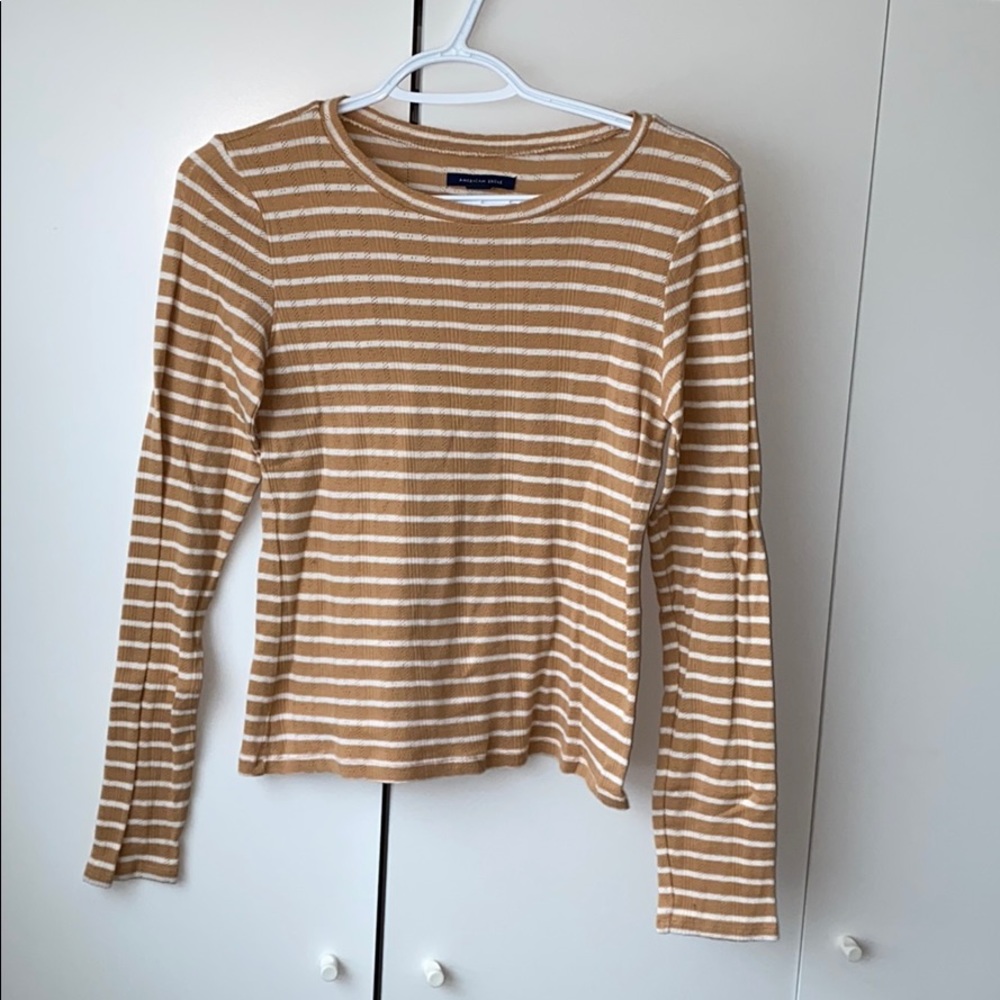 Striped long sleeve American eagle shirt